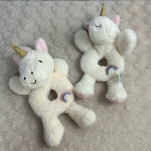 Spark Imagine Create Unicorn Rattle Plush Stuffed Animal Baby Toy Rainbow Pink